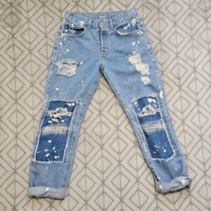 Carmar High Rise destroyed Bleached Jeans